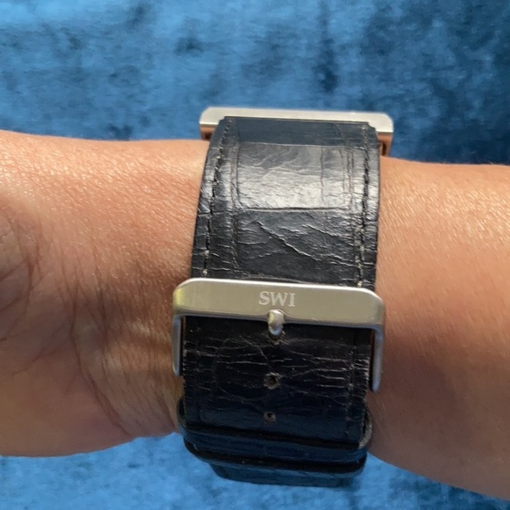 SWI FLY ZONE MENS WATCH black leather strap - Picture 6 of 8